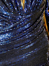 Alexandre Vauthier — Mini Robe Disco Sequins Bleu Électrique T38