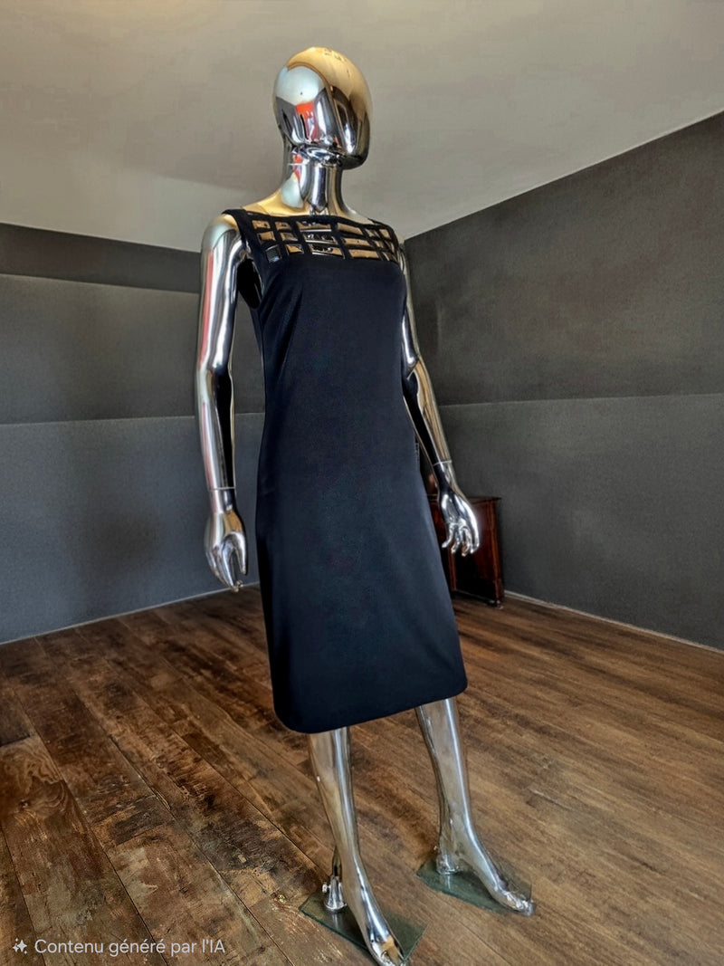 Paco Rabanne robe noire vintage - L.F Lusso