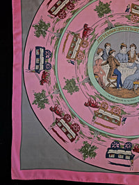 Hermès – Carré de Soie "Jeu des Omnibus et Dames Blanches" 90×90 cm