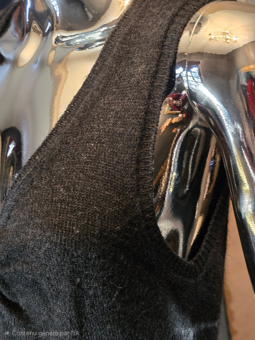 Dolce & Gabbana Robe Longue Grise en Laine T40