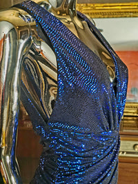 Alexandre Vauthier — Mini Robe Disco Sequins Bleu Électrique T38