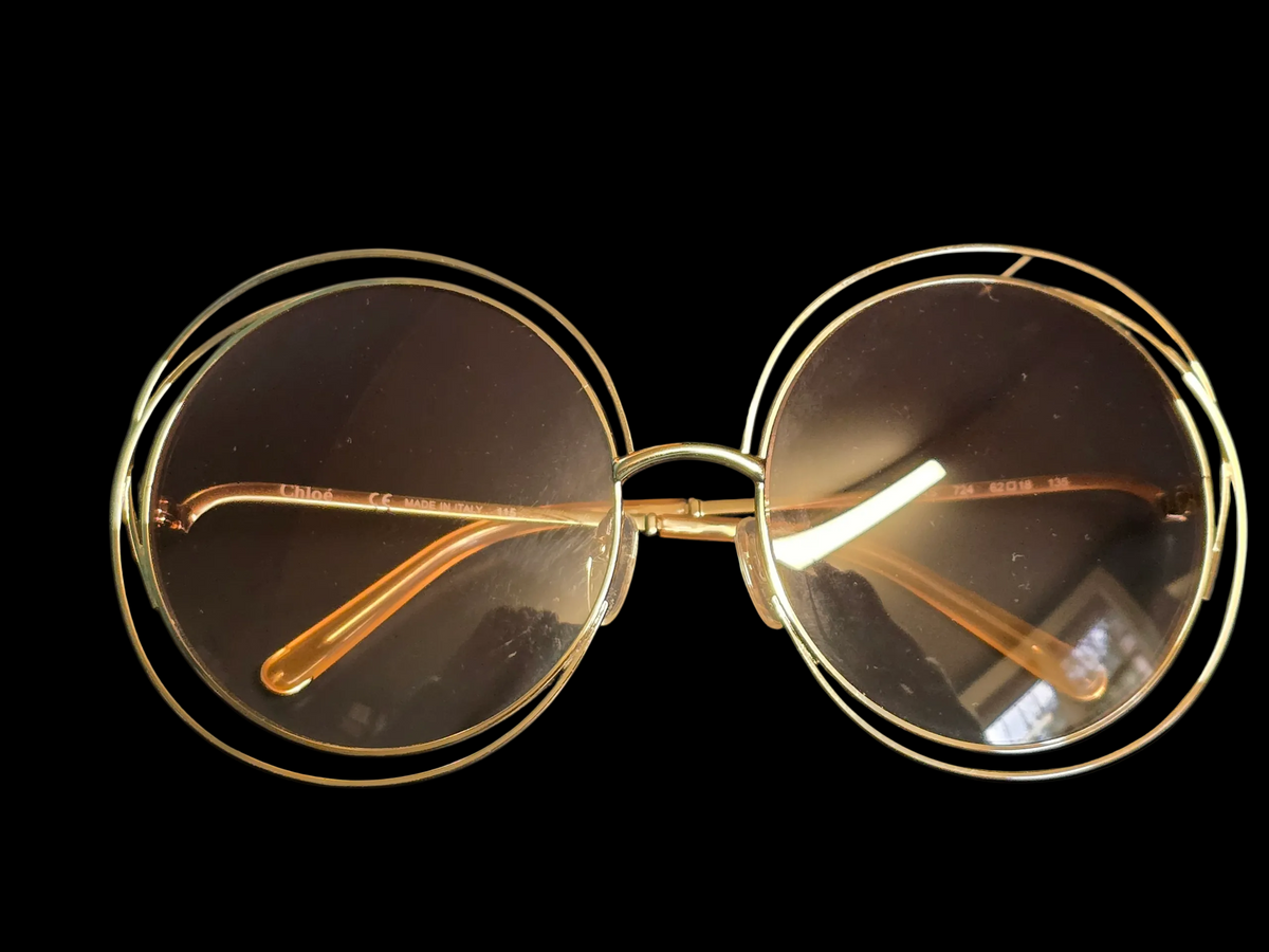 Chloé – Gold Frame & Brown Lens Sunglasses – Never Worn