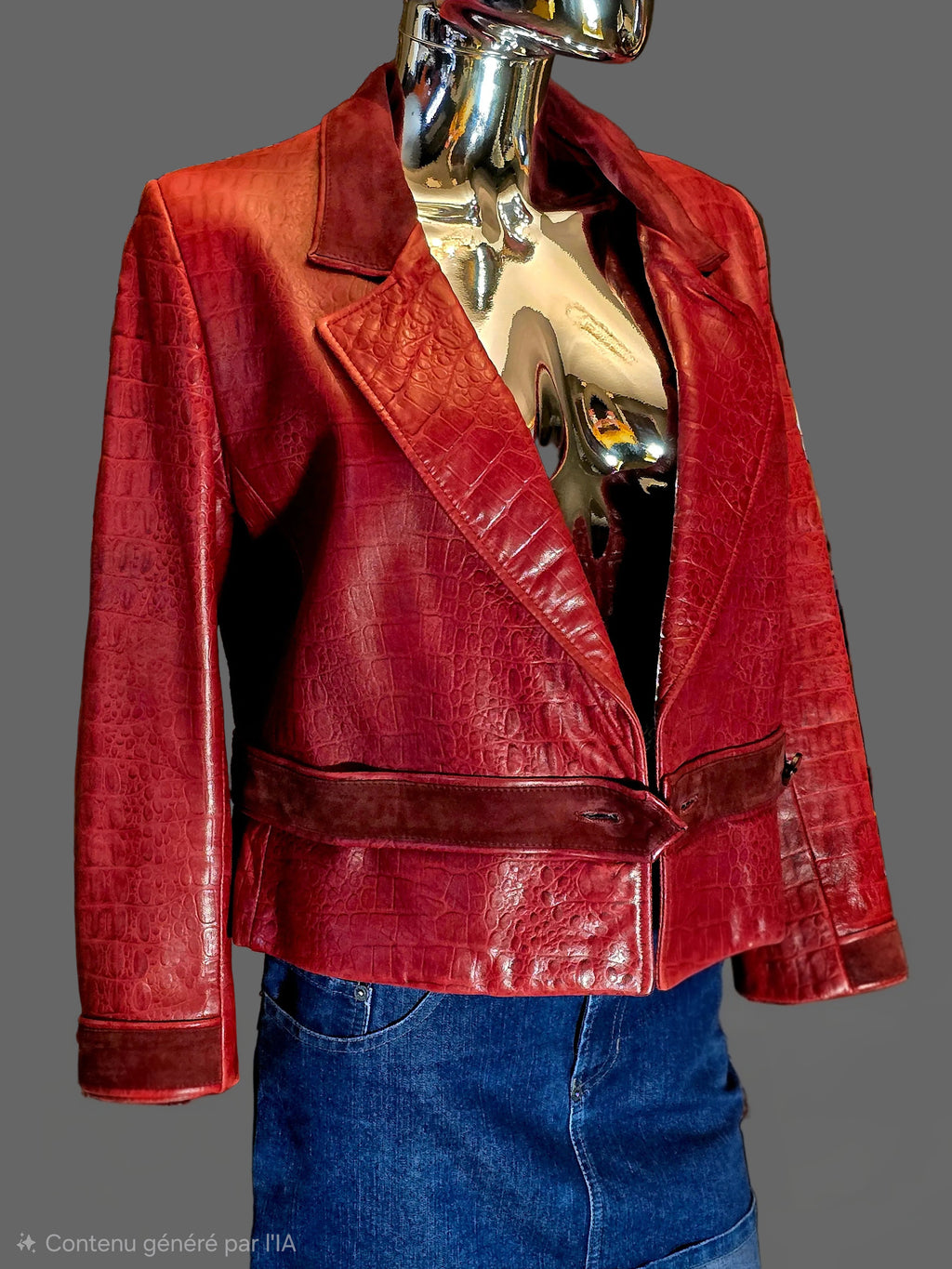 Blouson croco rouge Valentino - L.F Lusso