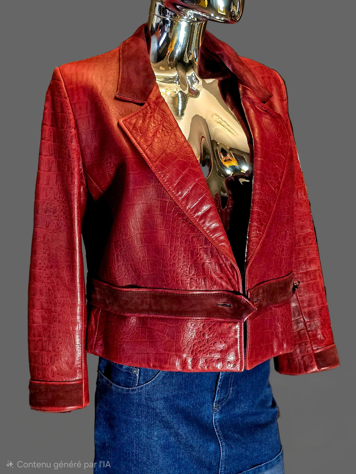 Blouson croco rouge Valentino - L.F Lusso
