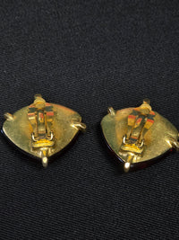 Yves Saint Laurent Parure Bracelet & Clips Oreilles Style Ambre Années 80