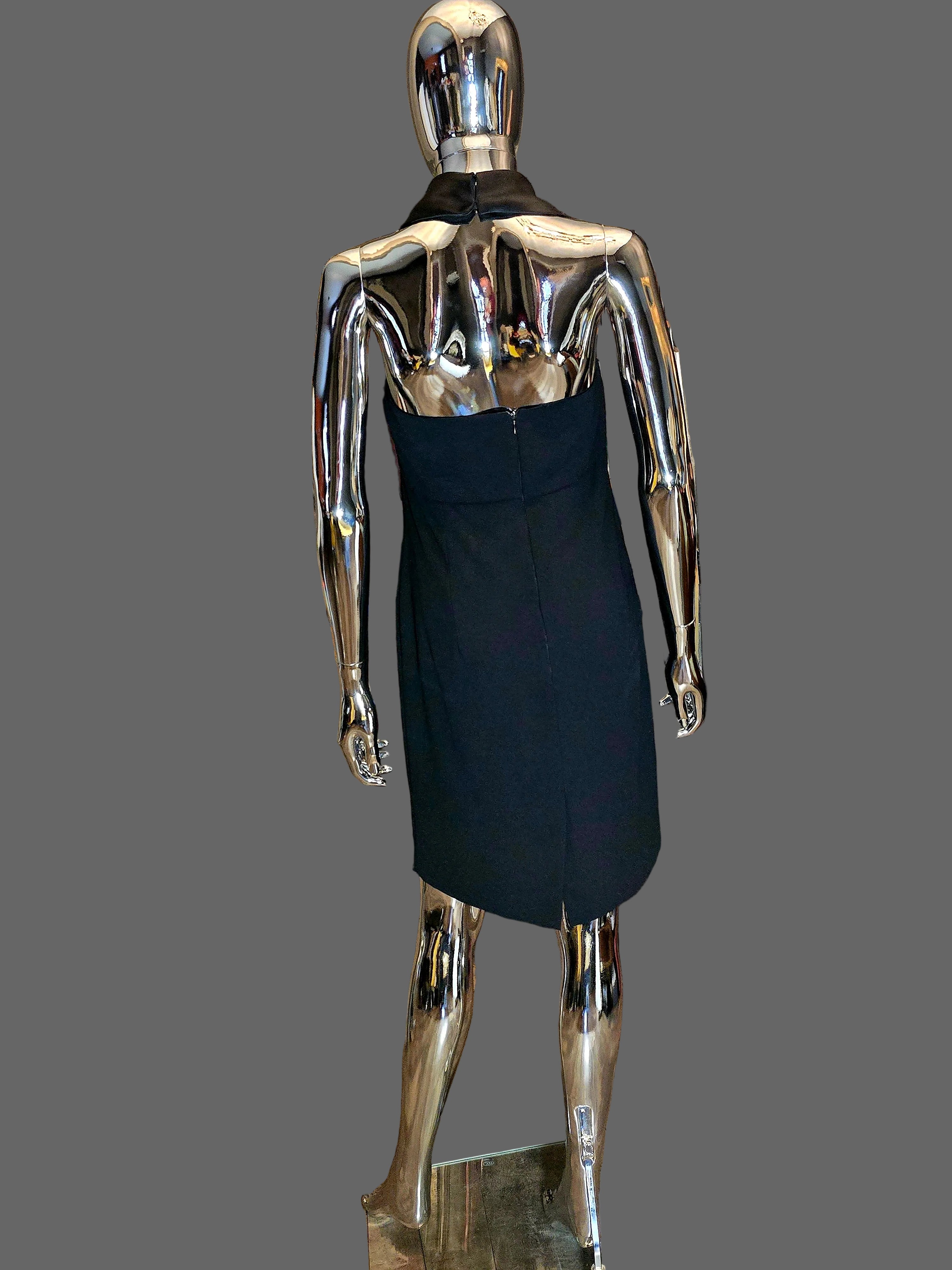 Azzaro Studio Robe de Soirée Noire Plissée T40