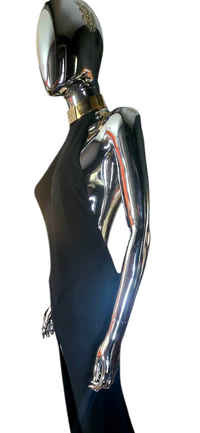 Alexandre Vauthier robe longue noire dos nu bijoux coup or - L.F Lusso