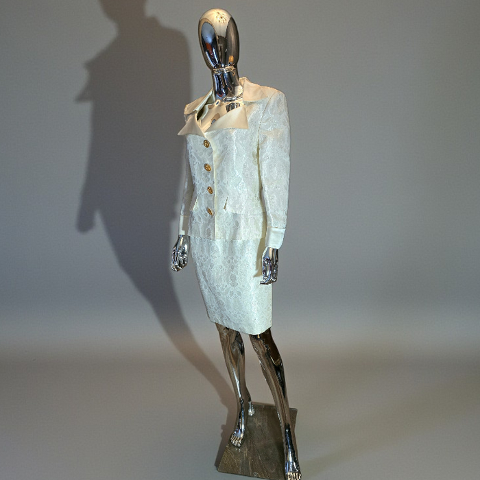 Azzaro beige suit size 40 vintage - L.F Lusso
