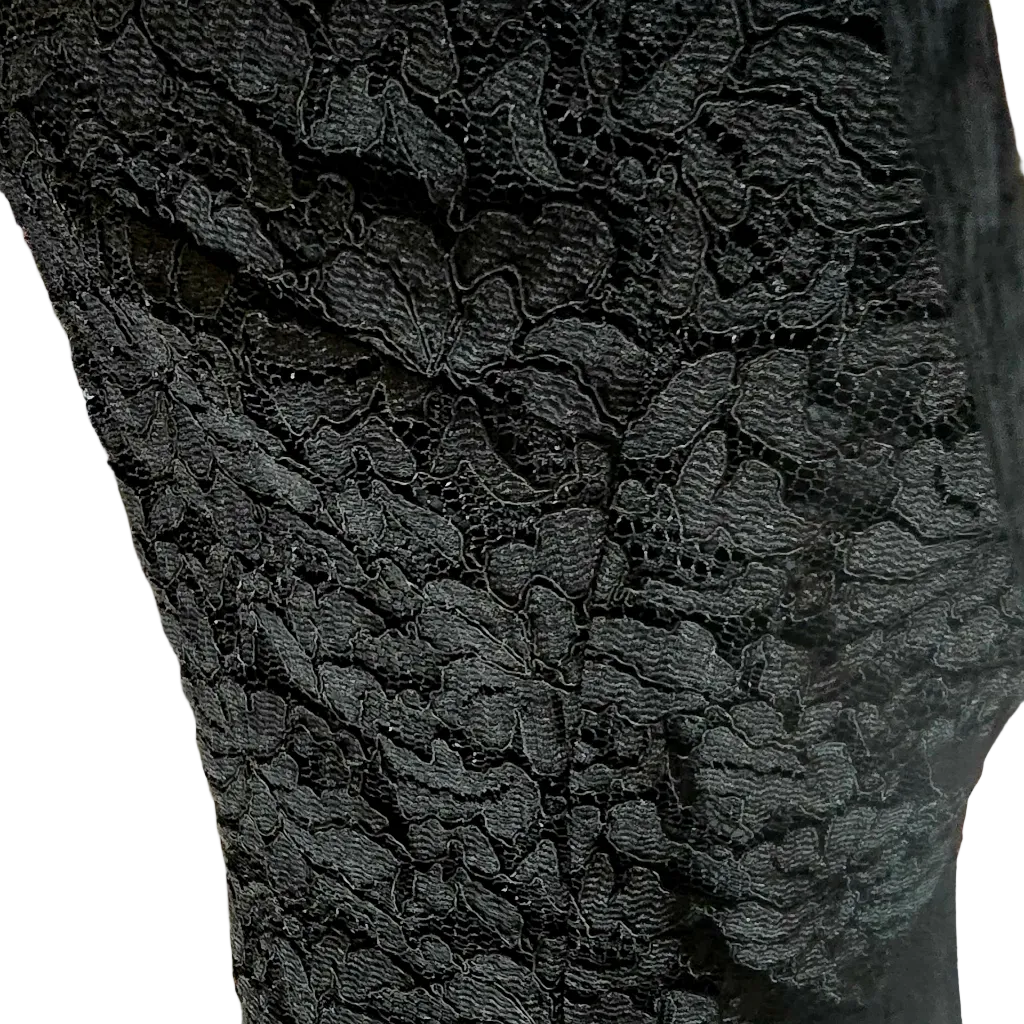 Dolce & Gabbana Black Satin Lace Dress Size 38-40 - New