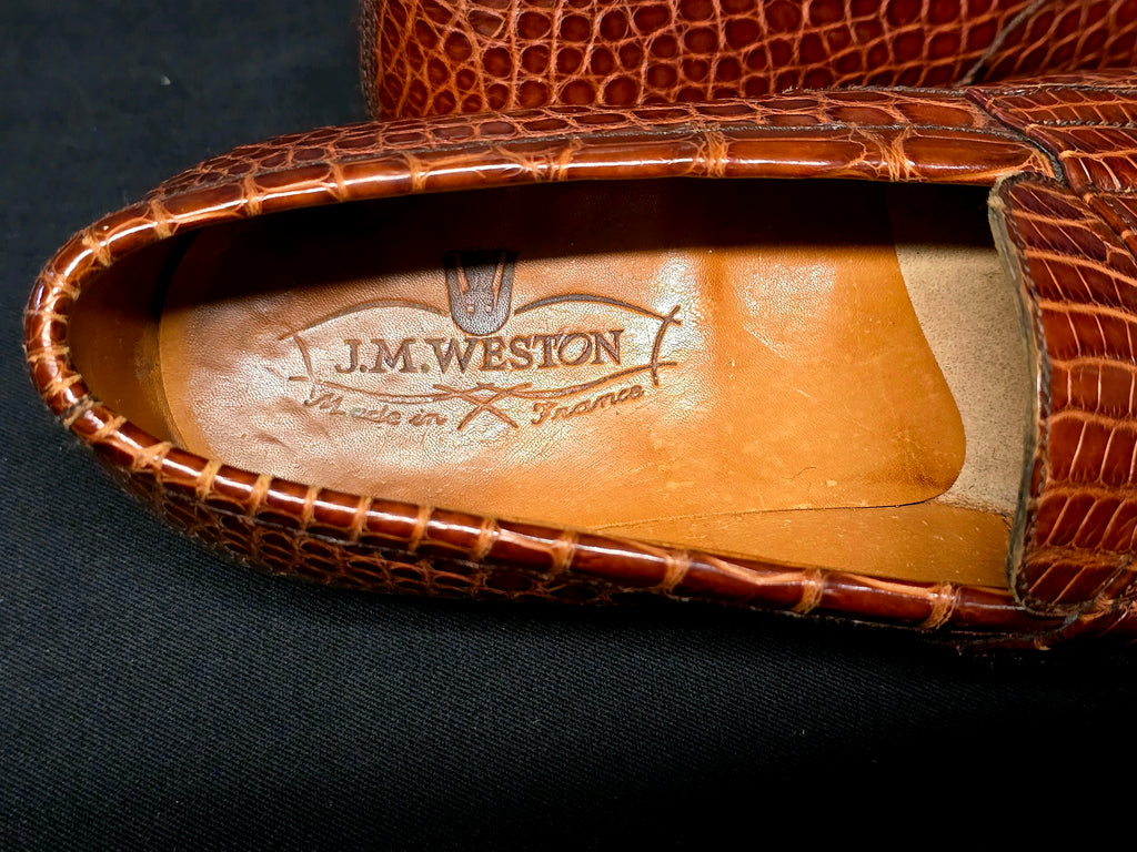 J.M.Weston mocassins en croco