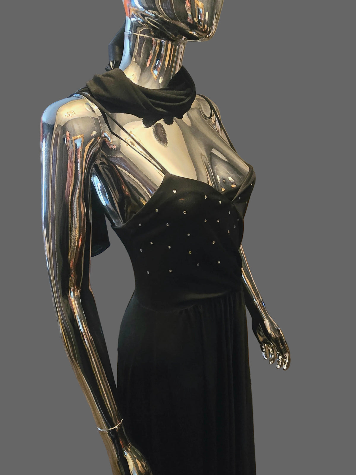 Pierre Balmain Robe de Soirée Bustier Strass Plissée T38