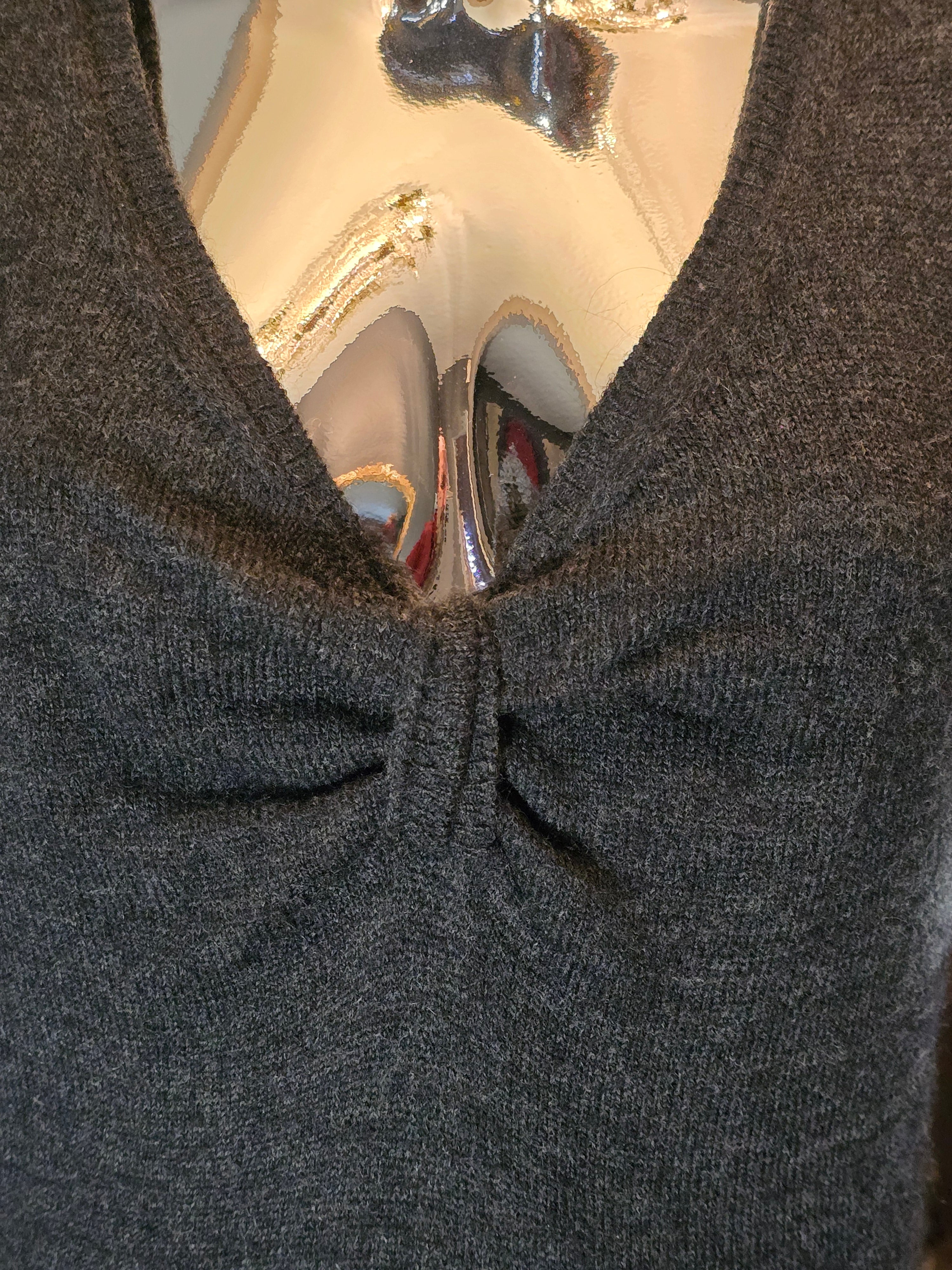 Dolce & Gabbana Robe Longue Grise en Laine T40