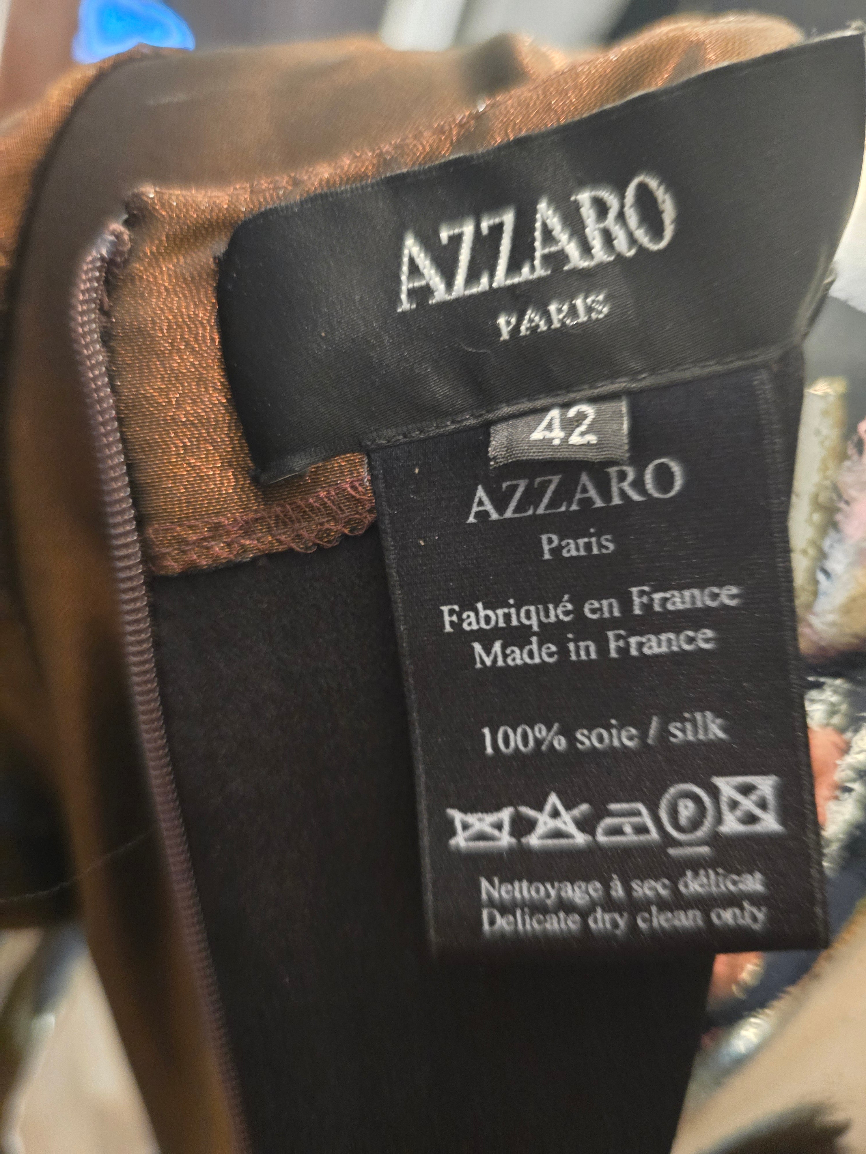 Azzaro robe de soirée en soie T40