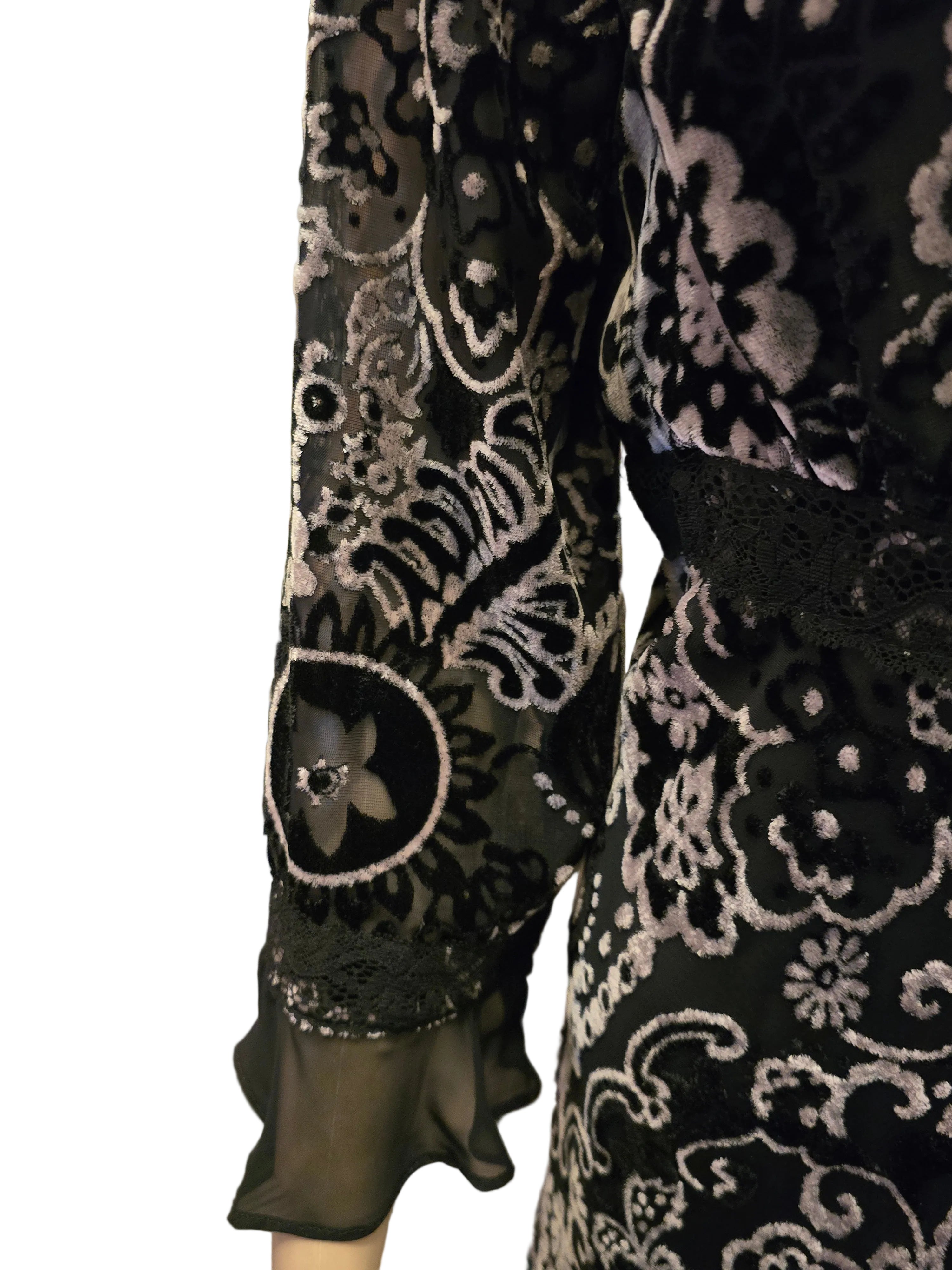 Galliano robe tulle et velours