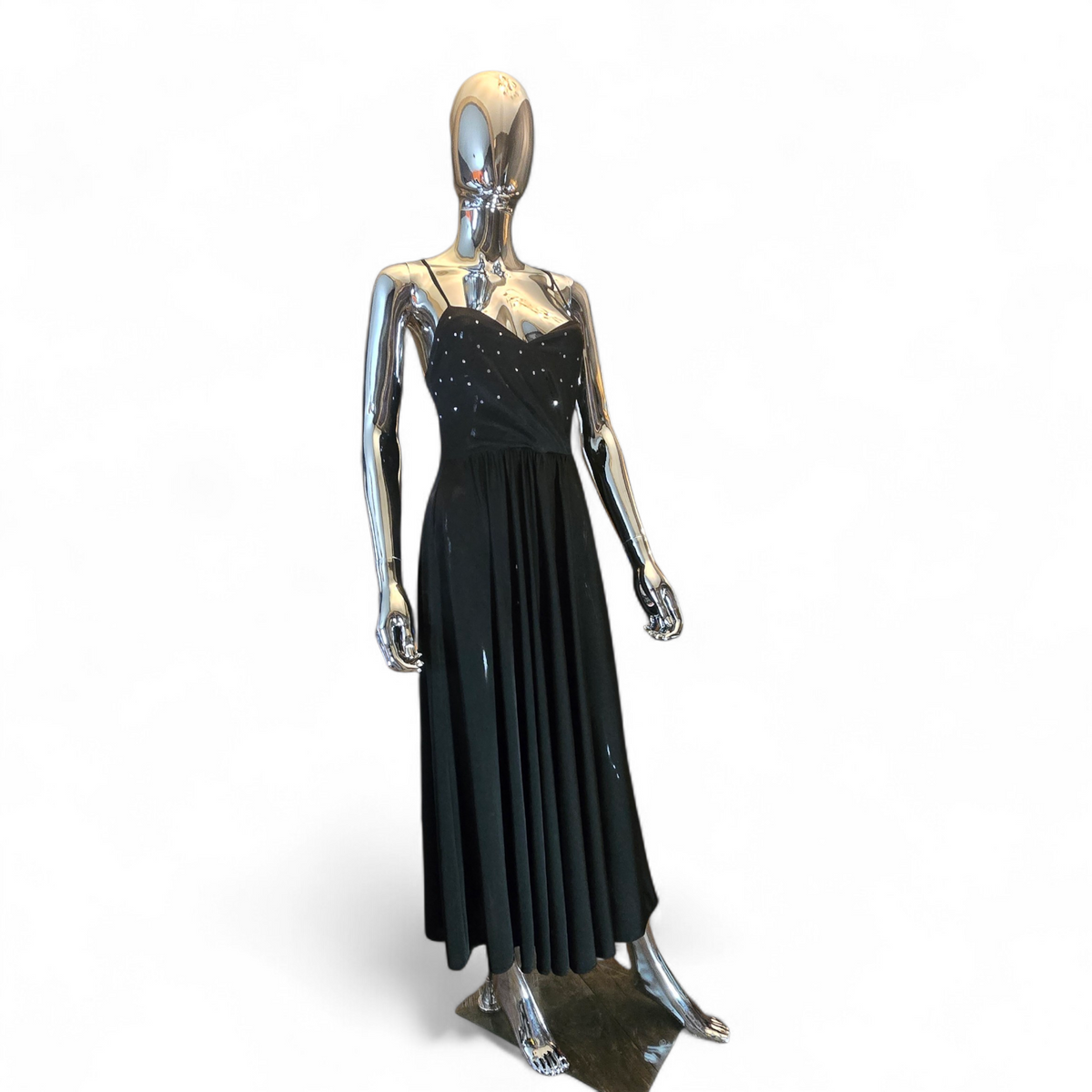 Pierre Balmain Robe de Soirée Bustier Strass Plissée T38
