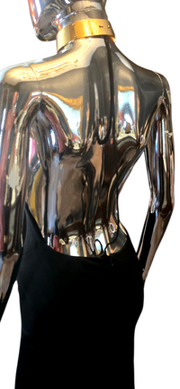 Alexandre Vauthier robe longue noire dos nu bijoux coup or - L.F Lusso