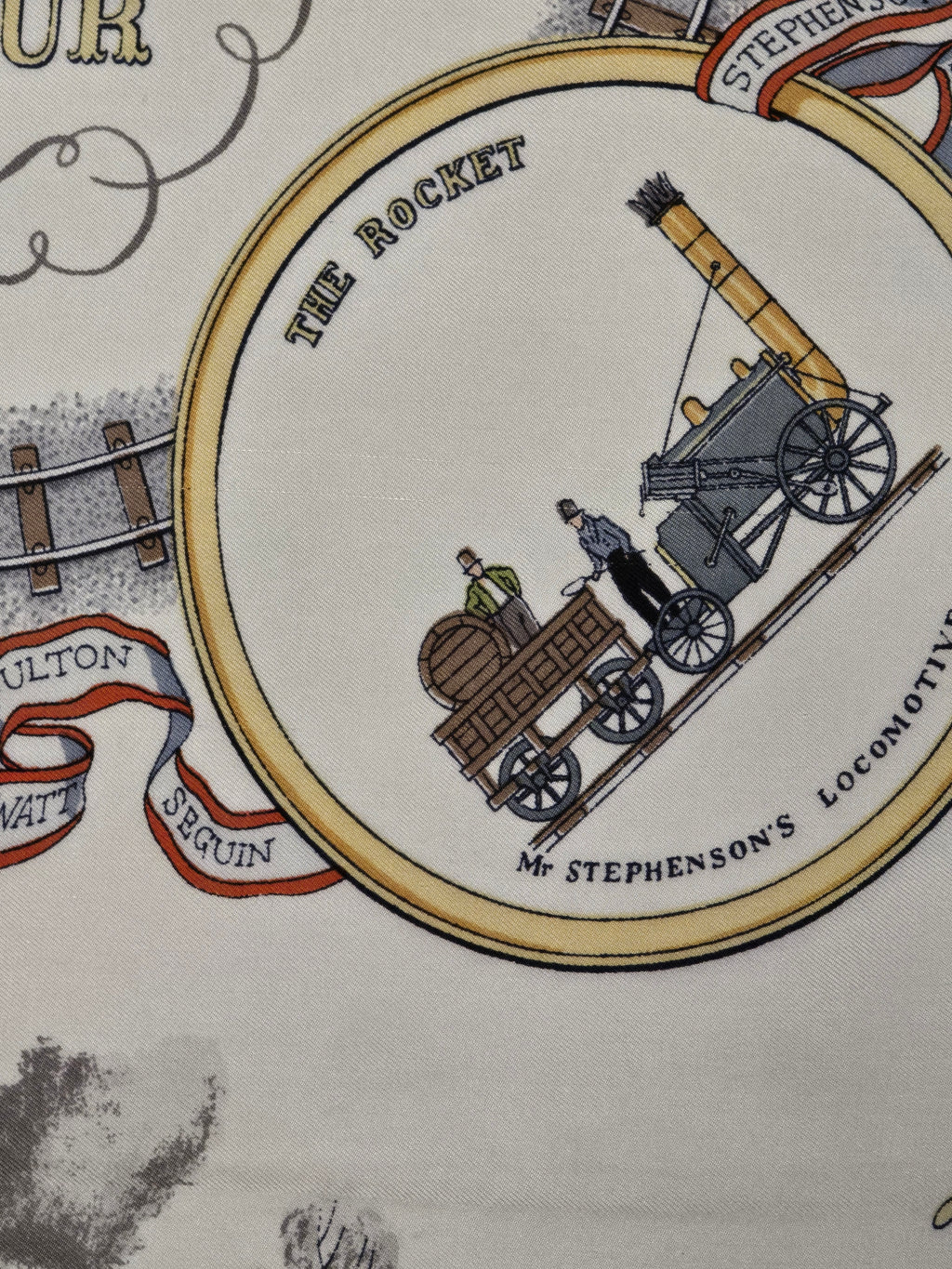 Hermès "les merveilles de la vapeur" carré de soie