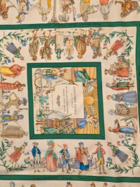 Hermès – Carré de Soie "Costumes Civils Actuels" 90×90 cm – 1995