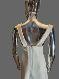 Courrèges robe longue beige 70s - L.F Lusso