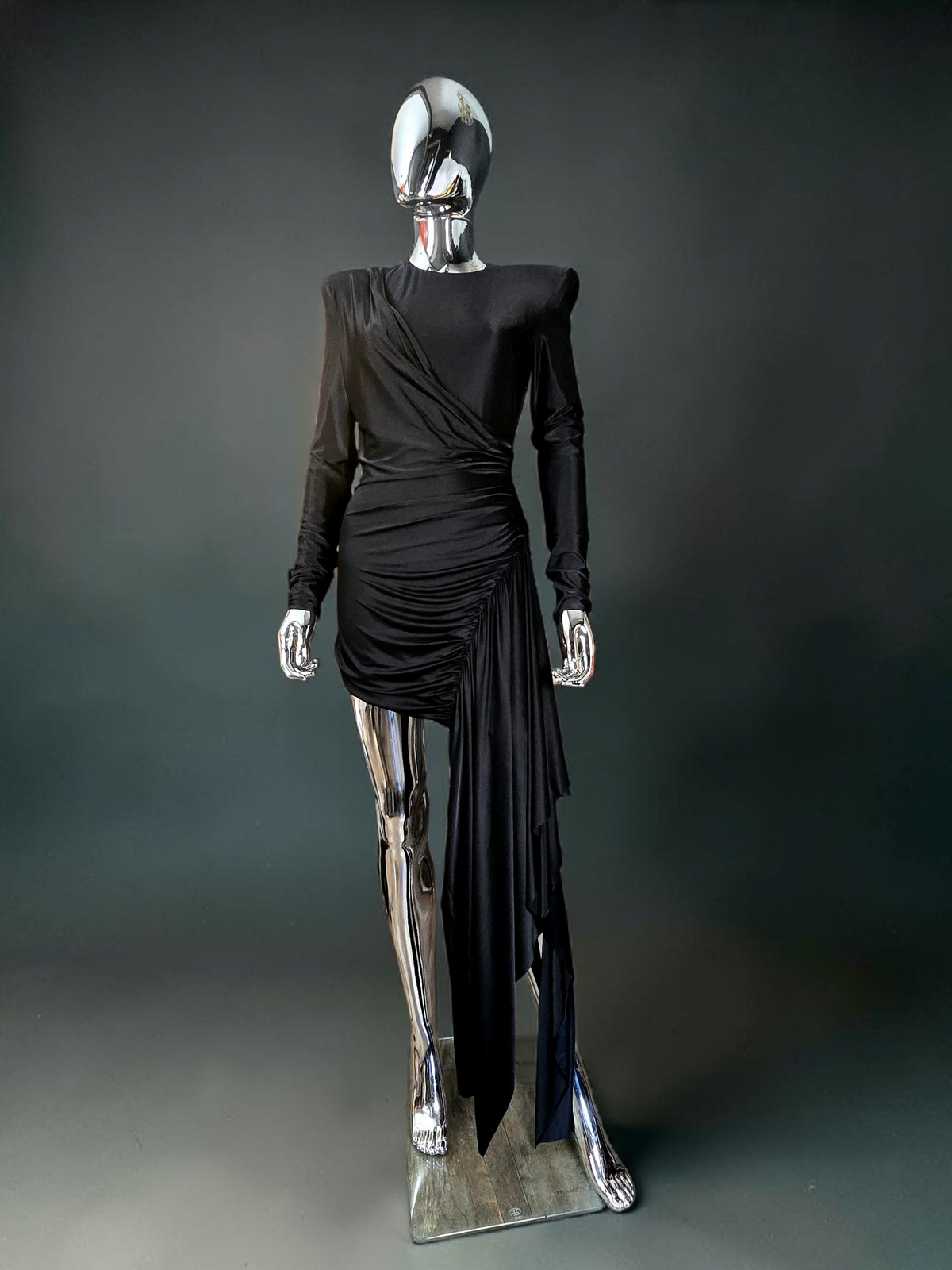 Alexandre Vauthier robe courte drapée noire T38 - L.F Lusso