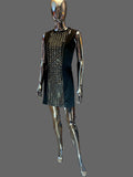 Balmain black studded gold dress size 40 vintage - L.F Lusso