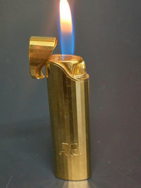 Courrèges Briquet Doré à Facettes Années 80