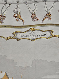 Hermès – Silk Scarf "Les Plaisirs du Froid" 90×90 cm – 1955