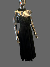 Pierre Balmain Robe de Soirée Bustier Strass Plissée T38