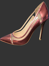 Elie Saab Escarpins Cuir Rose Brillant & Vinyle T39