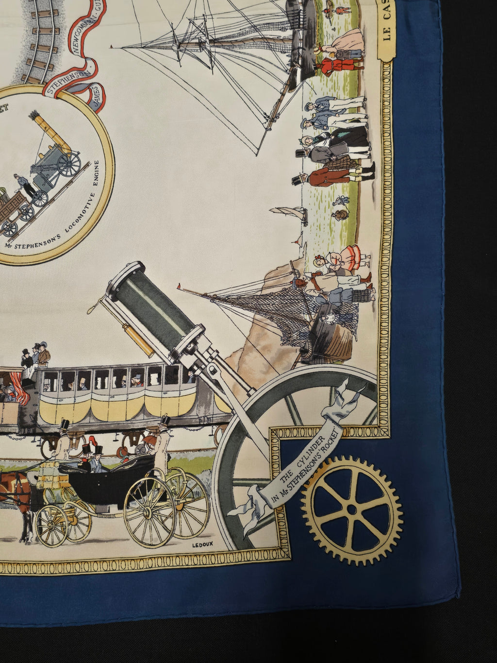 Hermès "les merveilles de la vapeur" carré de soie