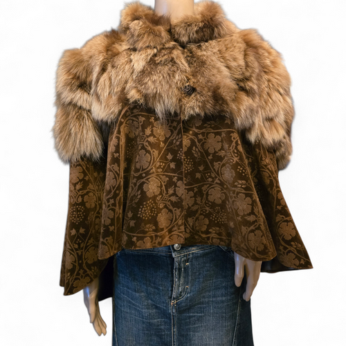 Anna Maria cape fourrure et velours