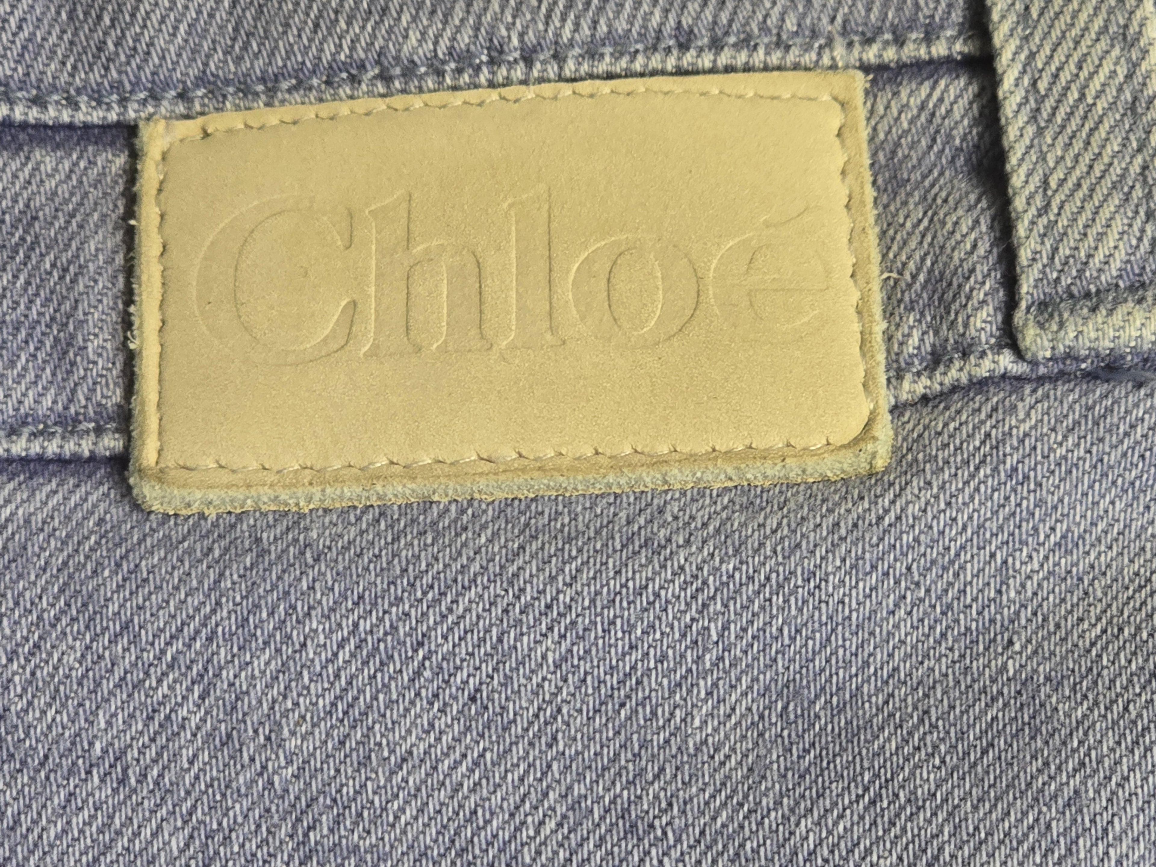 Chloé — Mini-Jupe Denim Délavé T34-36