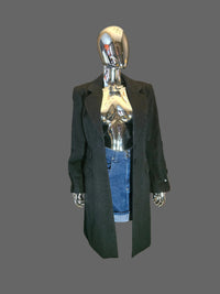 Manteau laine et cuir Paco Rabanne - L.F Lusso