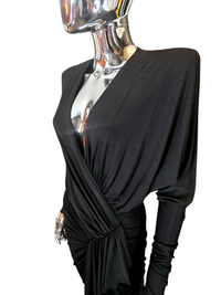 robe drapée noire Alexandre Vauthier - L.F Lusso