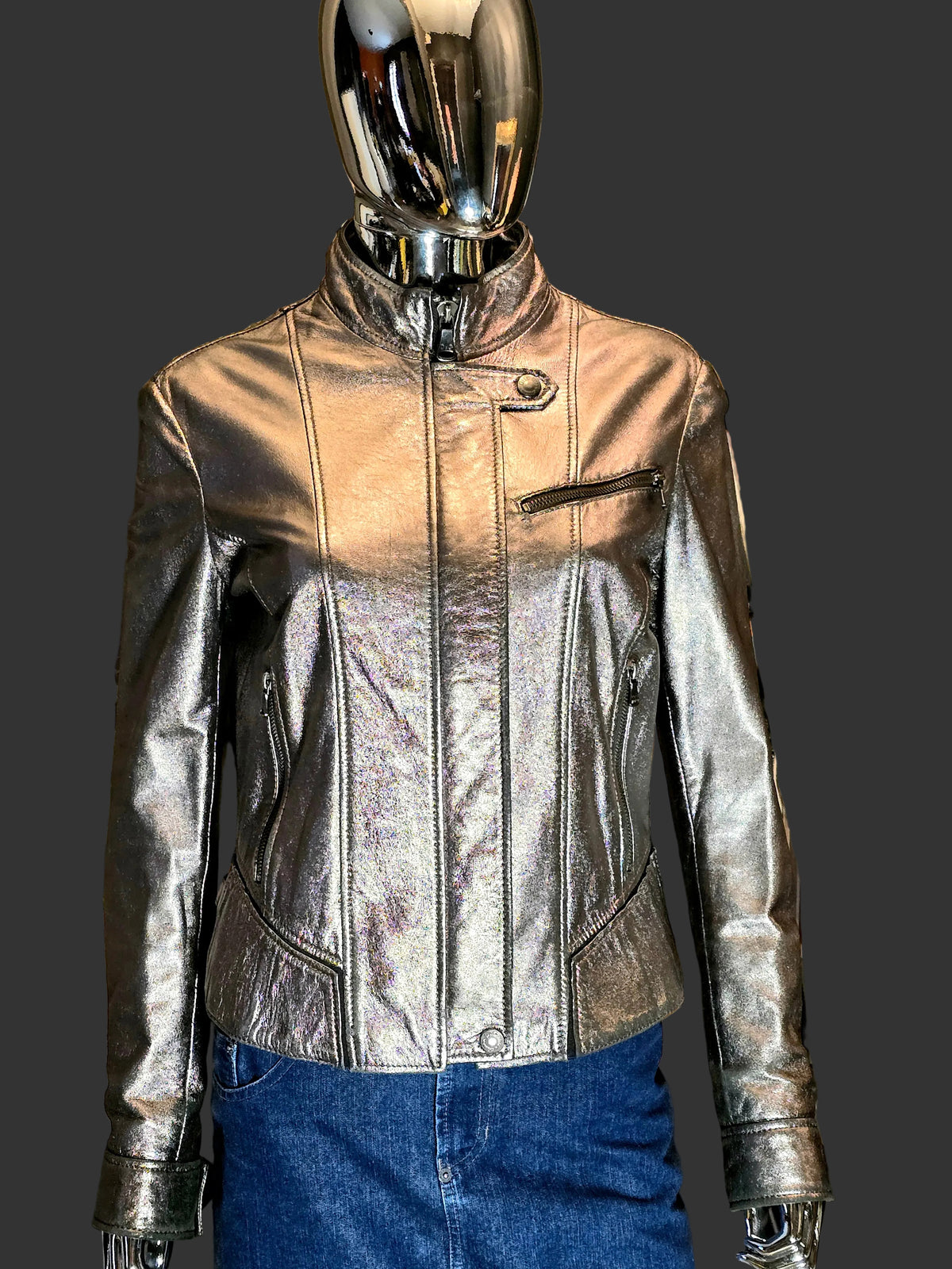 Dolce & Gabanna leather jacket size 40 vintage - L.F Lusso