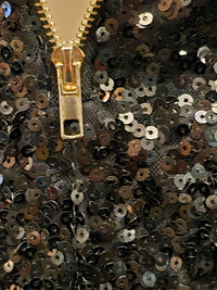 Dolce & Gabbana Robe de Soirée Sequins Noirs T38