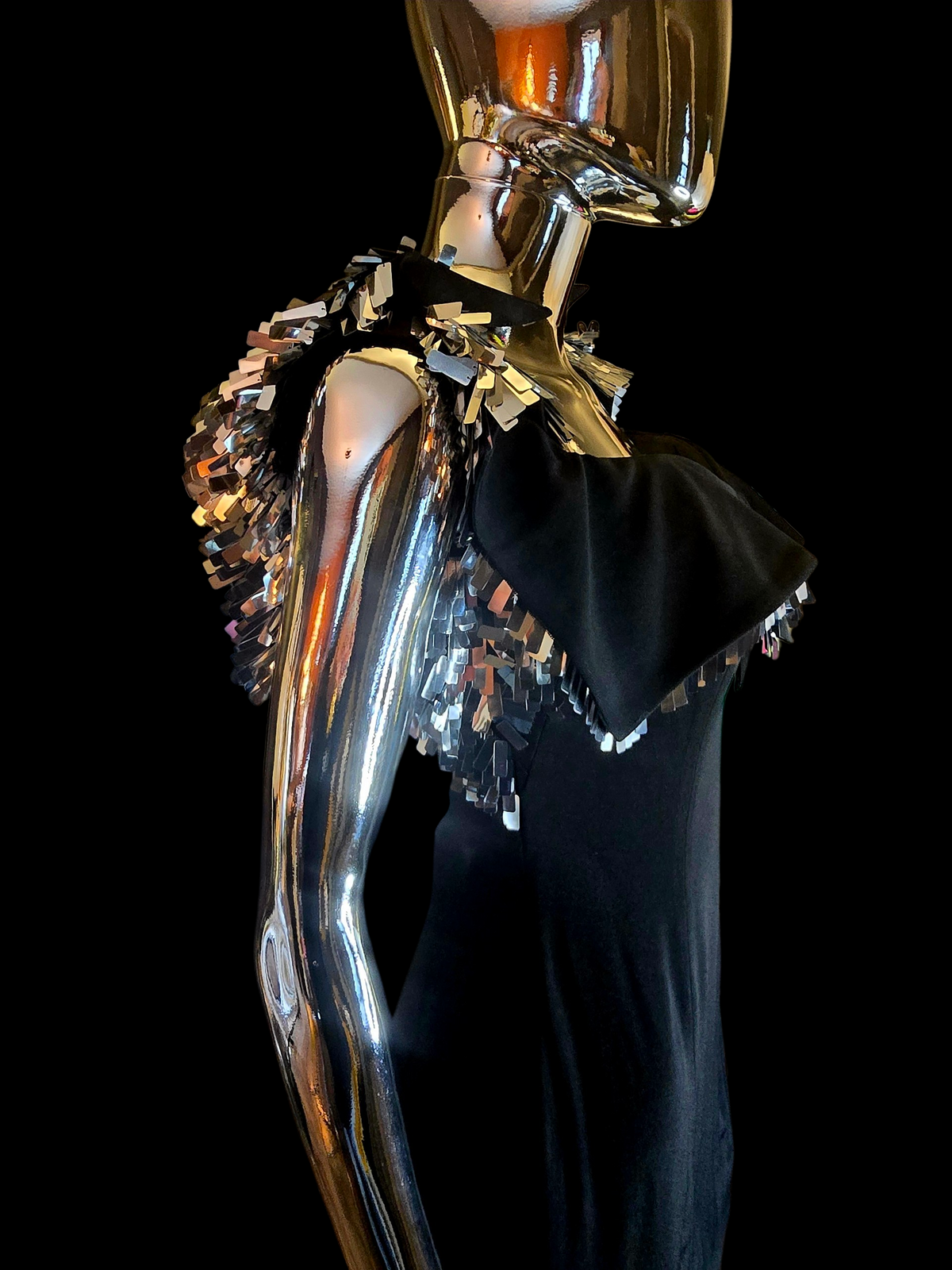 Alexandre Vauthier robe noire sequins argent - L.F Lusso