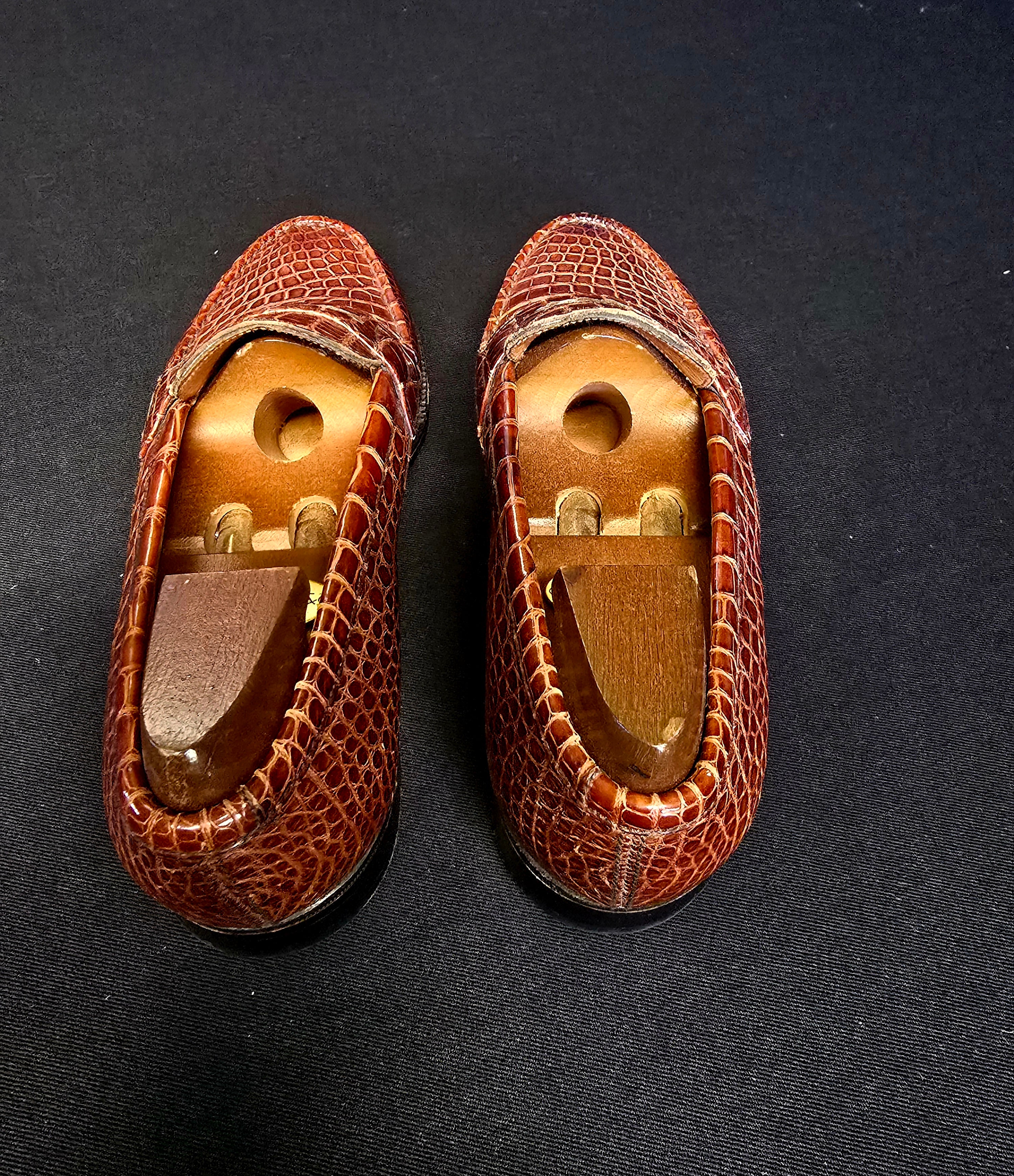 J.M.Weston mocassins en croco