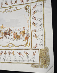 Hermès – Silk Scarf "Les Plaisirs du Froid" 90×90 cm – 1955
