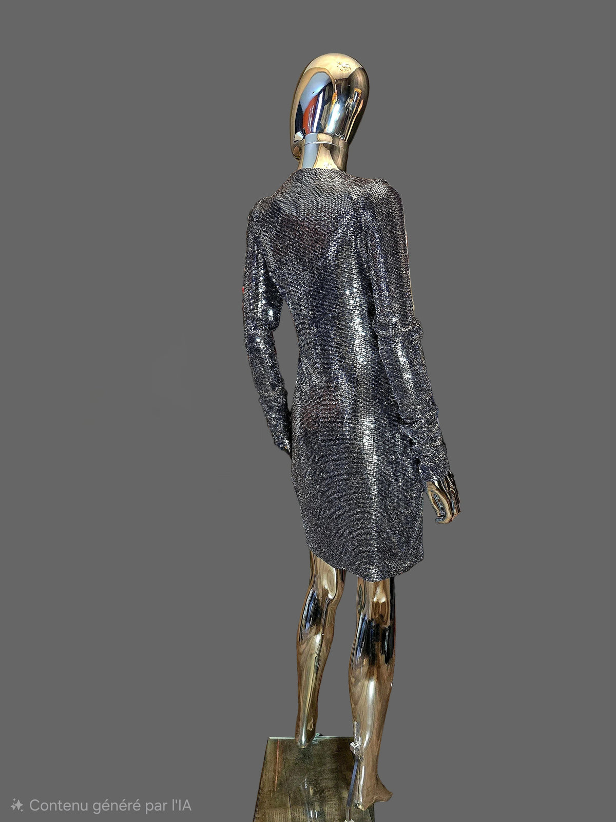 Azzaro robe de soirée argent T38 - L.F Lusso