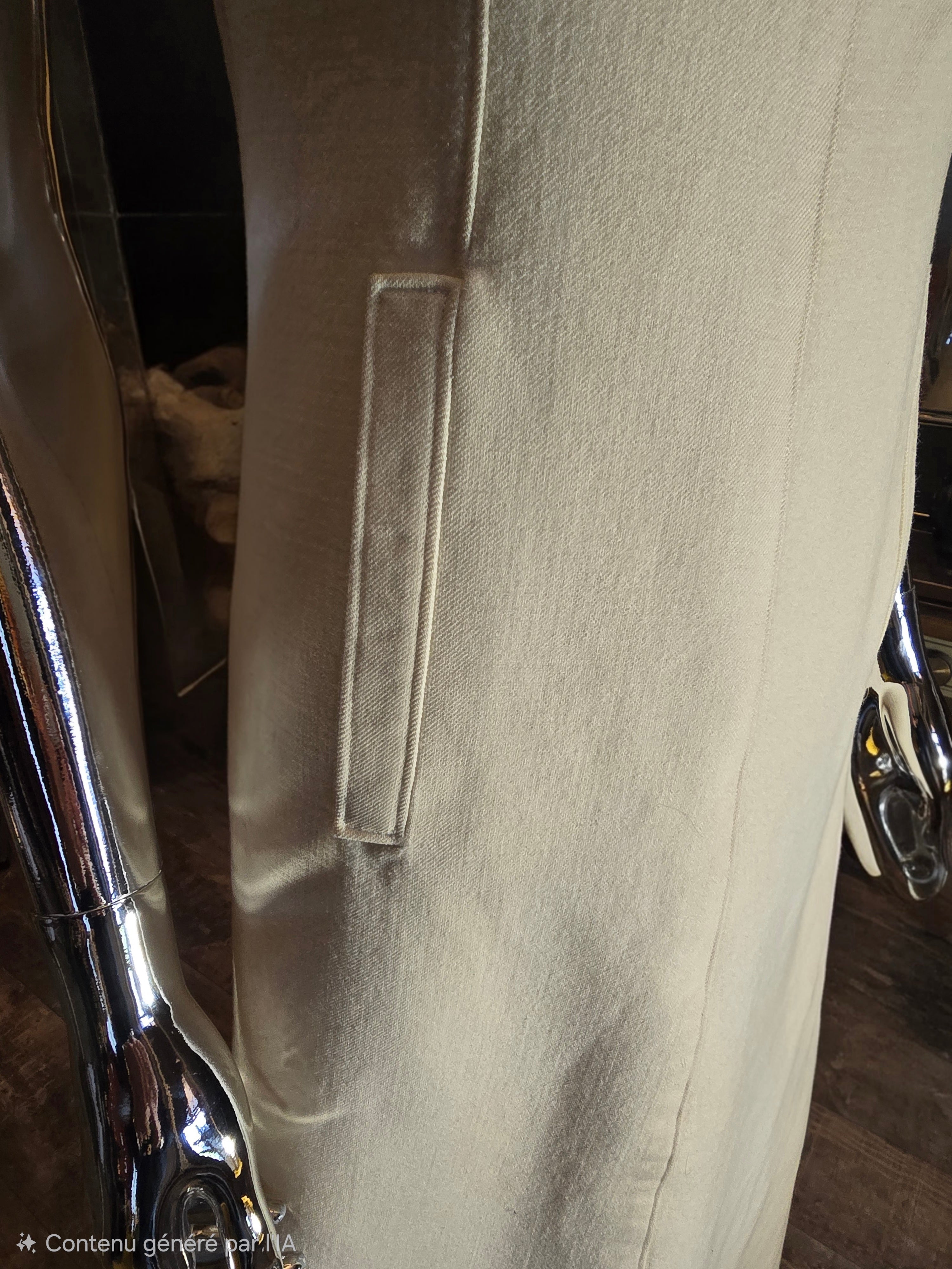 Courrèges — Robe Longue Vintage Années 70 Beige T38