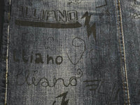 John Galliano Jupe Denim Graffitis T40