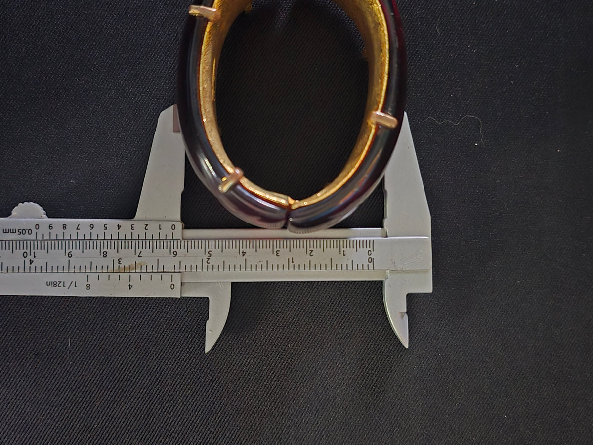 Yves Saint Laurent Parure Bracelet & Clips Oreilles Style Ambre Années 80