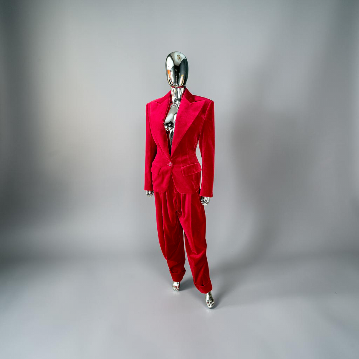 Couture tailleur velours rouge Alexandre Vauthier - L.F lusso