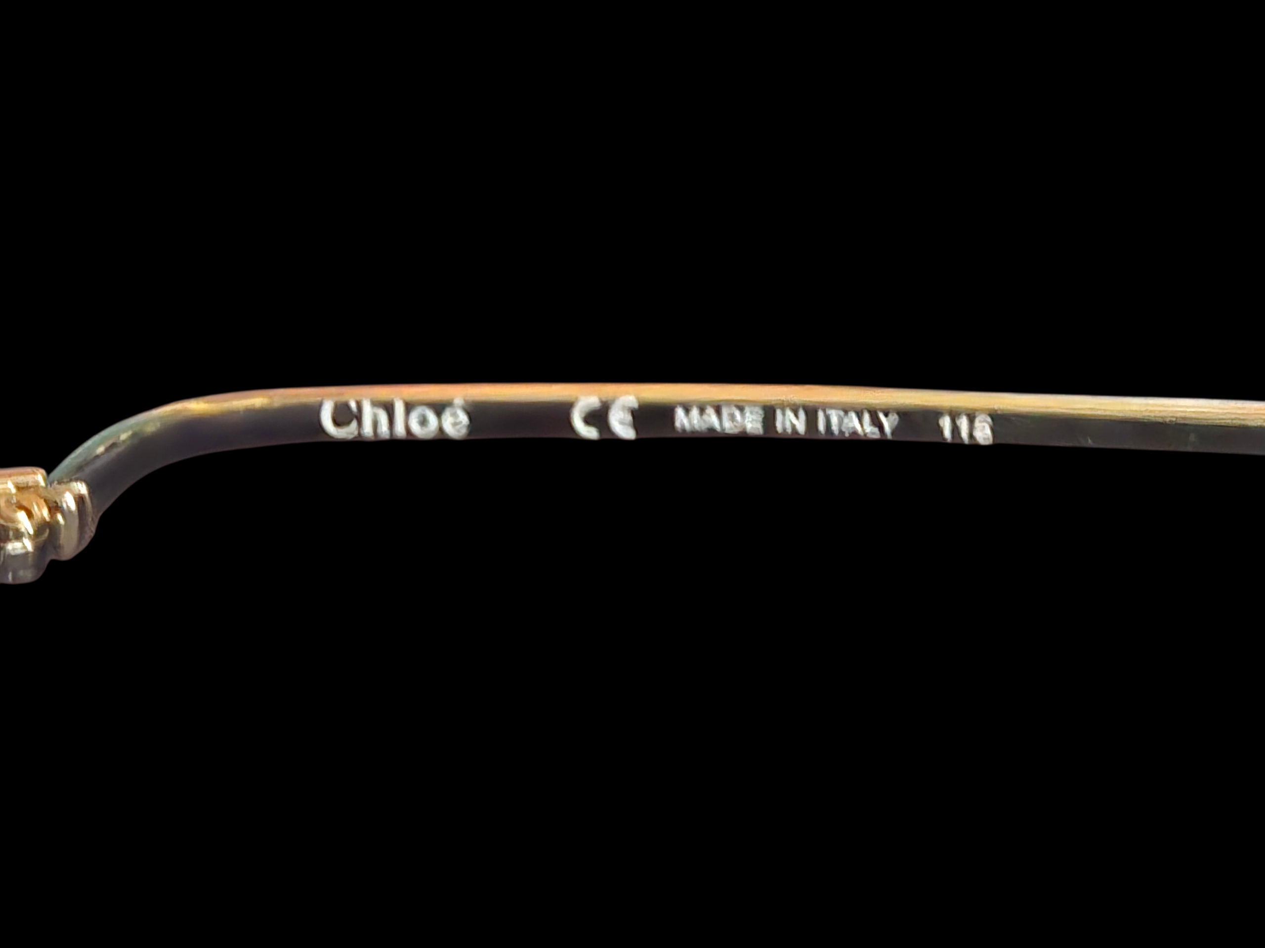 Chloé – Lunettes Monture Dorée & Verres Marron – Jamais Portées