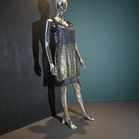 John Galliano silver and gold sequin dress size 40 vintage  L.F Lusso