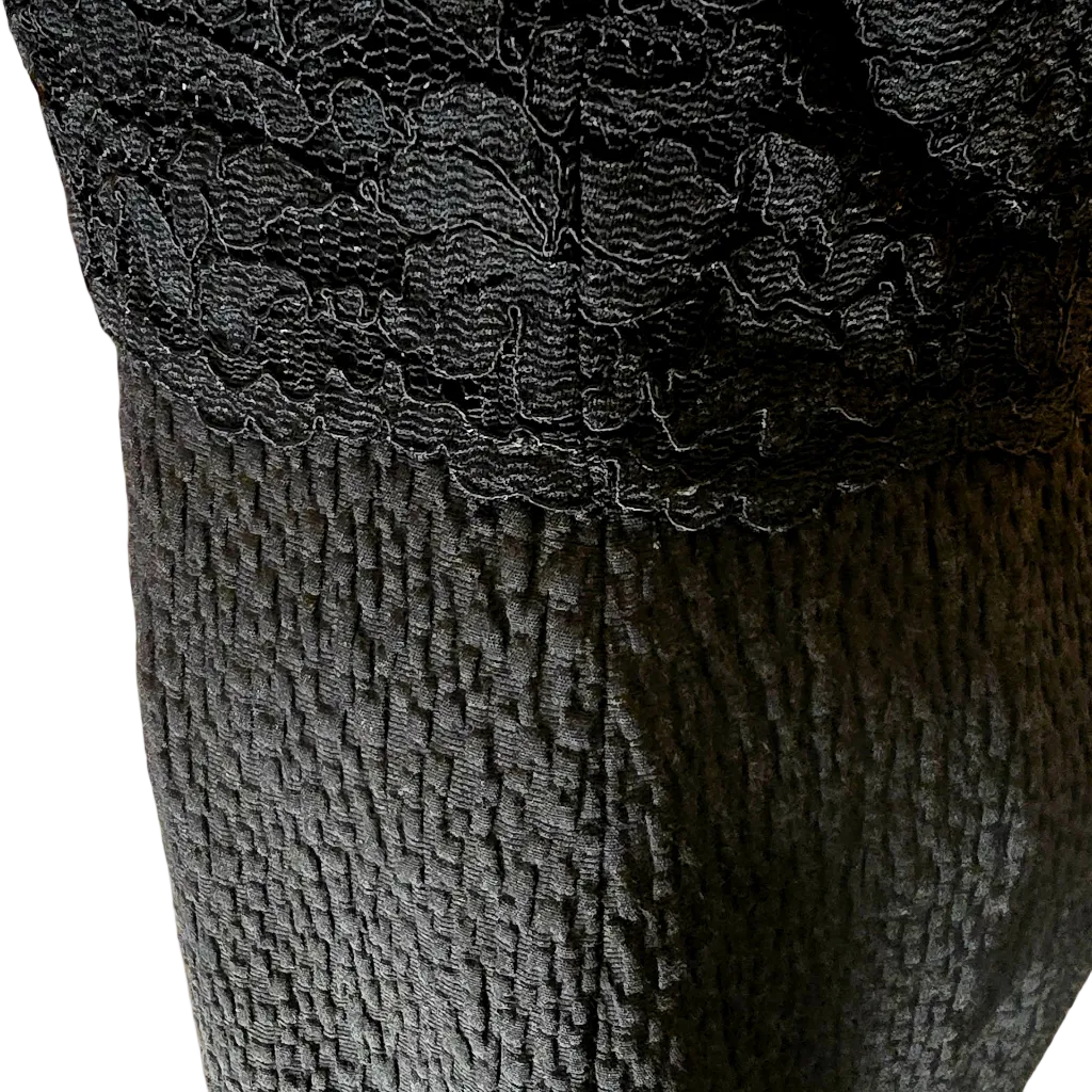 Dolce & Gabbana Black Satin Lace Dress Size 38-40 - New