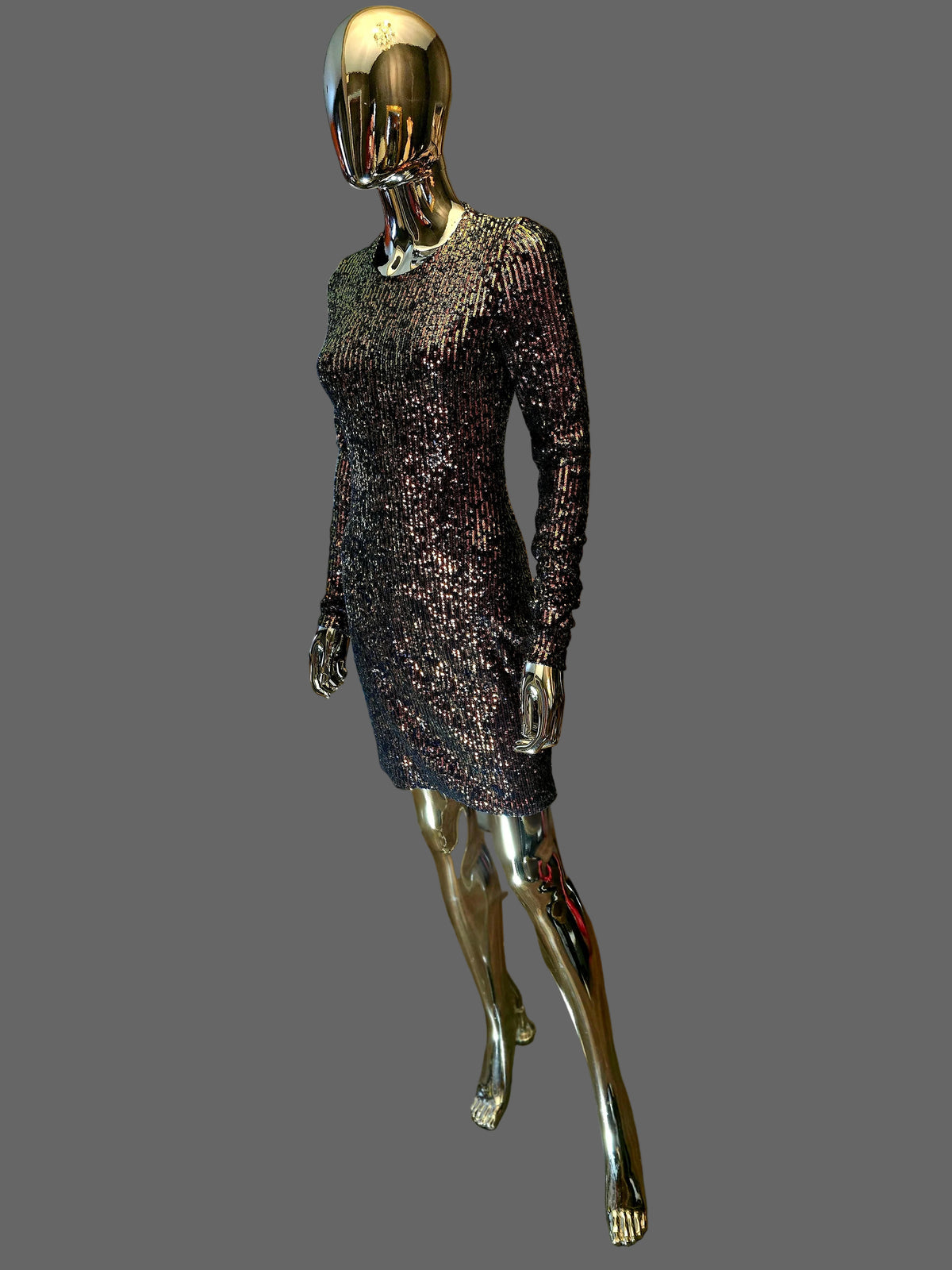 Azzaro Robe de Soirée Sequins Multicolores T38 – Neuve