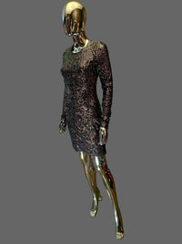 Azzaro Robe de Soirée Sequins Multicolores T38 – Neuve