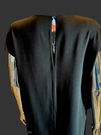 Robe droite drapée noire T42 Nina Ricci - L.F Lusso